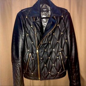 Versus Versace Leather jacket with gold studs